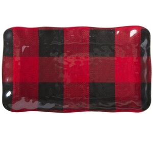 Tag Red and Black Plaid Melamine Platter